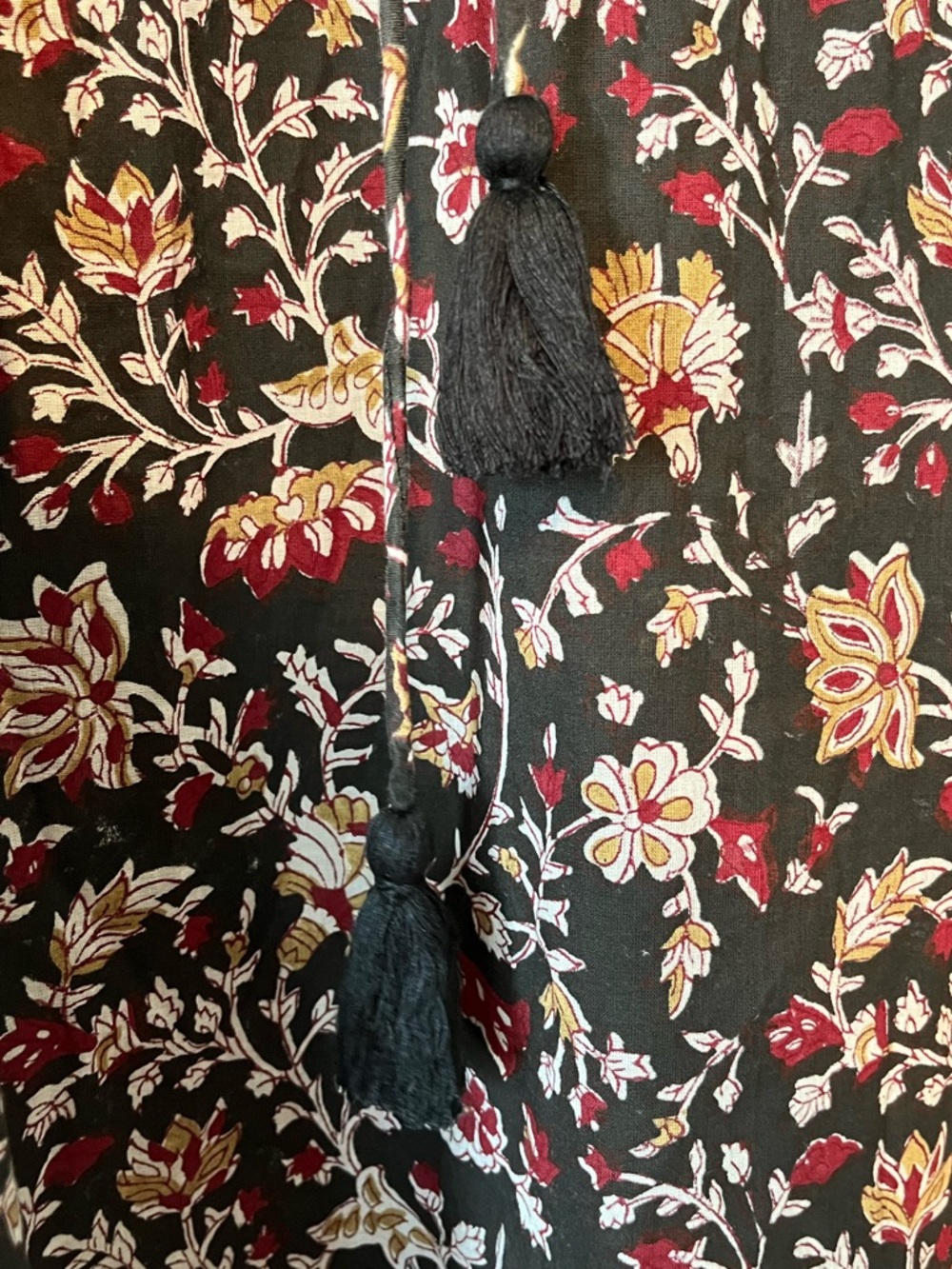 Cleobella Lotus Midi Dress Lolita Block Print Long Sleeve Organic Cotton Lined - Picture 11 of 14
